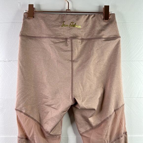 SAM EDELMAN Blush Pink Mesh Workout‎ Gym Exercise High Rise Leggings Size Small - Picture 3 of 12